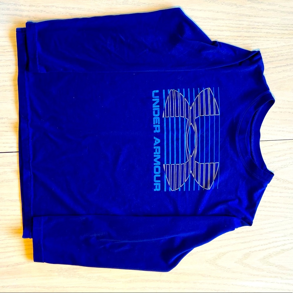 Blue Under Armour Heatgear Long Sleeve Tee